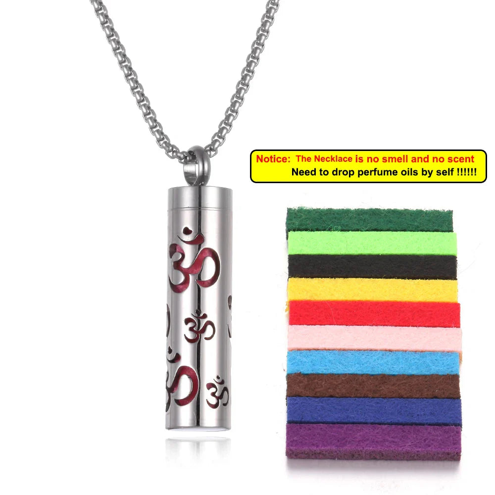 Stainless Steel Aromatherapy Necklace – Oil Diffuser Pendant
