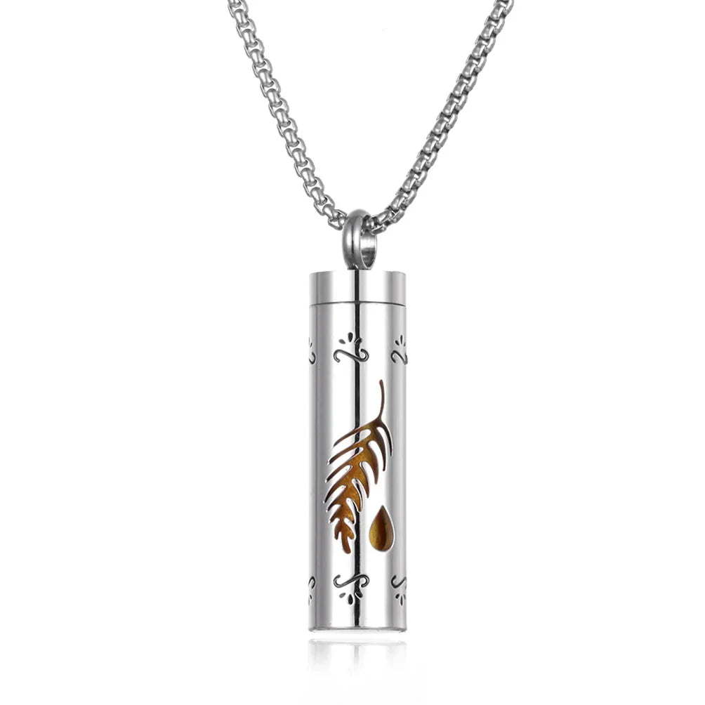 Stainless Steel Aromatherapy Necklace – Oil Diffuser Pendant