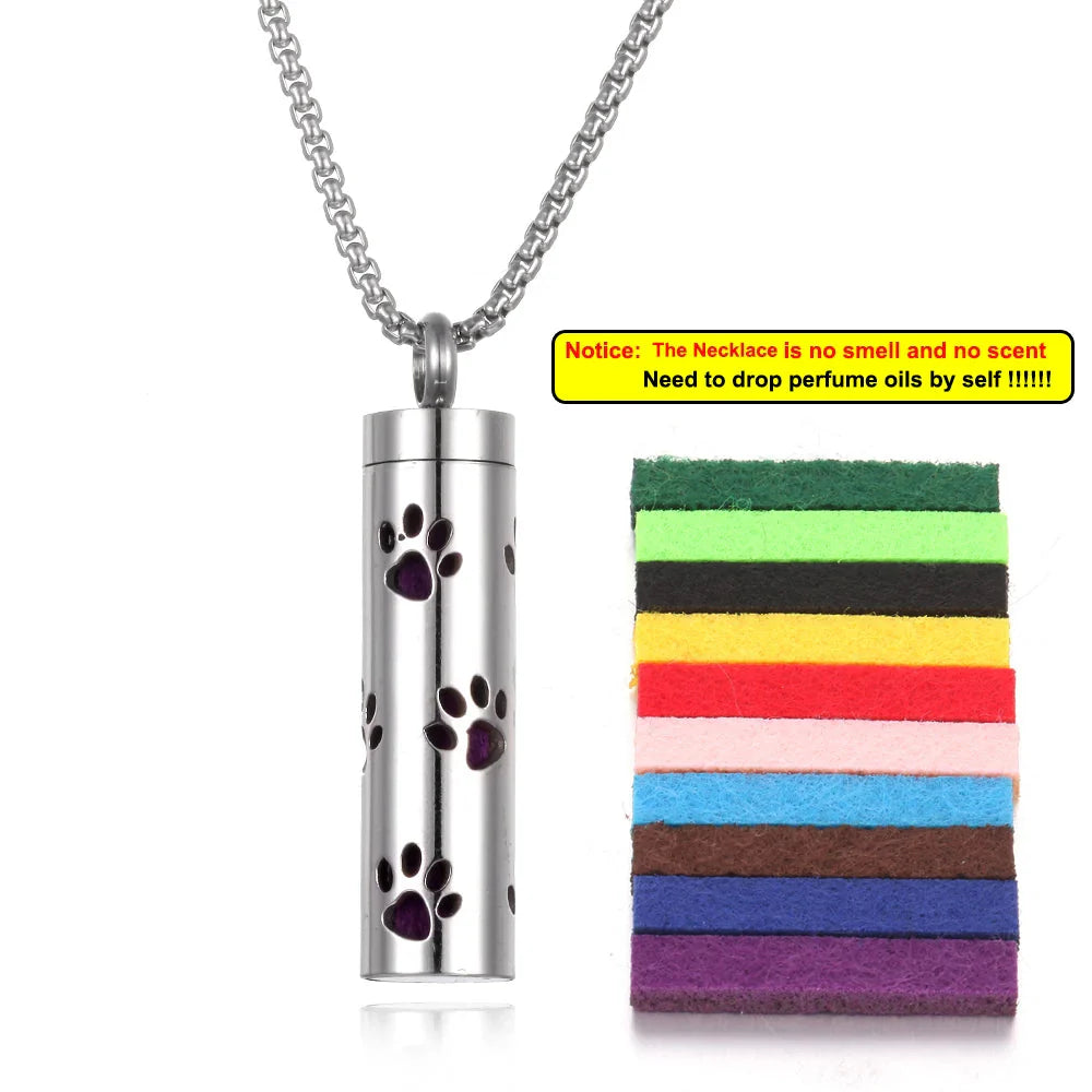 Stainless Steel Aromatherapy Necklace – Oil Diffuser Pendant