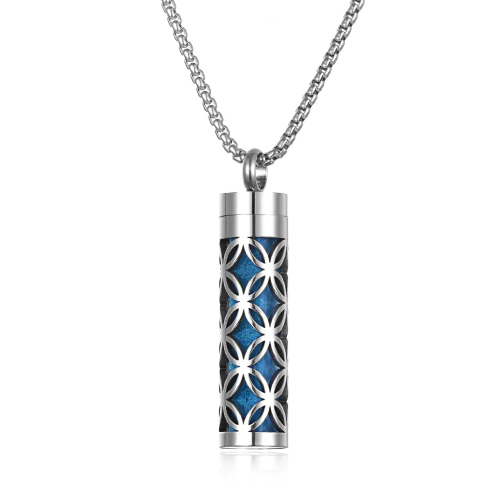 Stainless Steel Aromatherapy Necklace – Oil Diffuser Pendant