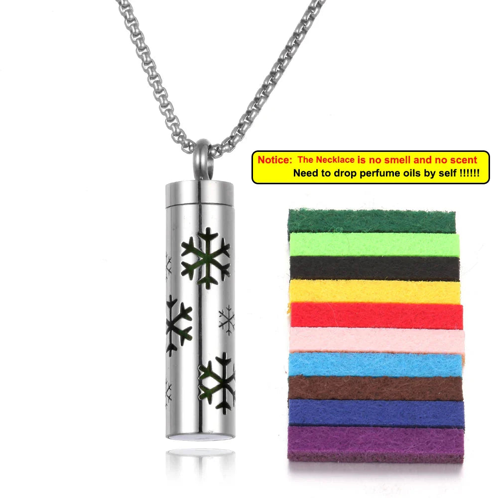 Stainless Steel Aromatherapy Necklace – Oil Diffuser Pendant