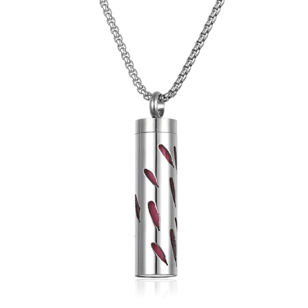 Stainless Steel Aromatherapy Necklace – Oil Diffuser Pendant