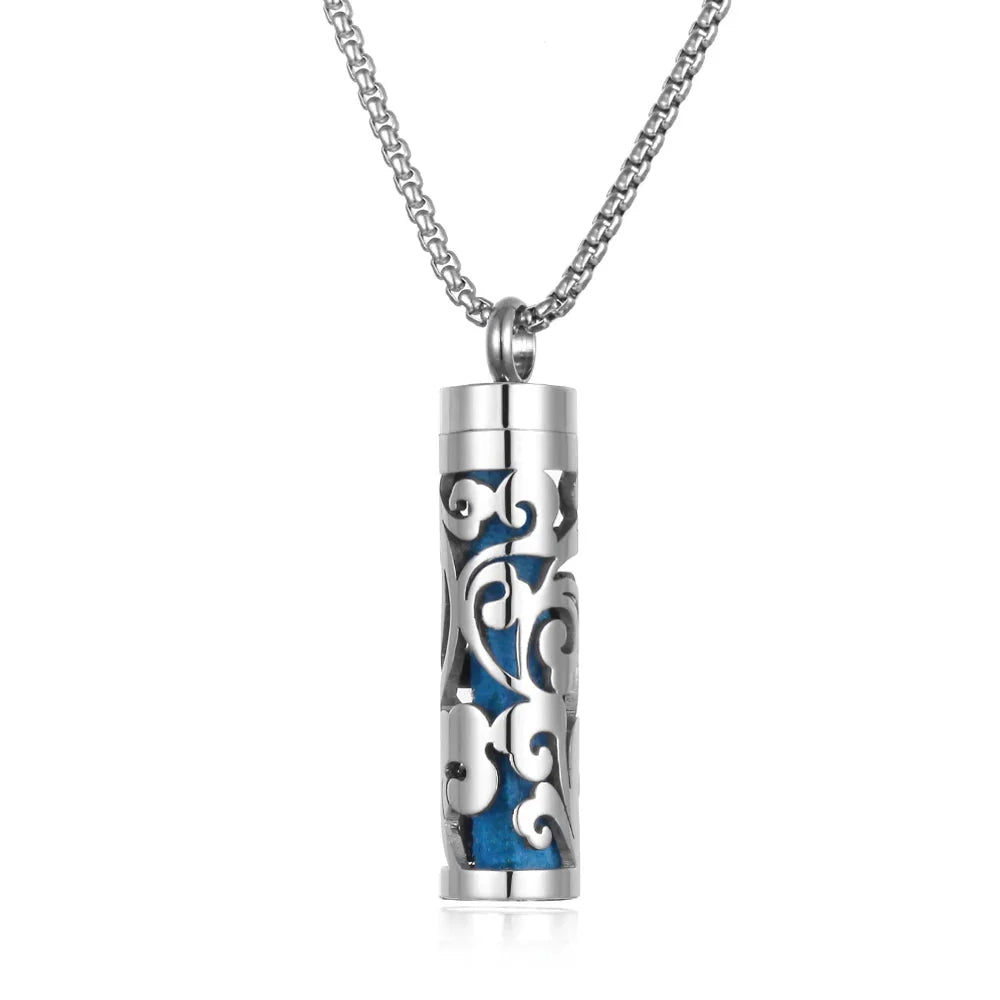 Stainless Steel Aromatherapy Necklace – Oil Diffuser Pendant