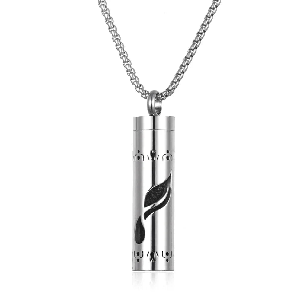 Stainless Steel Aromatherapy Necklace – Oil Diffuser Pendant