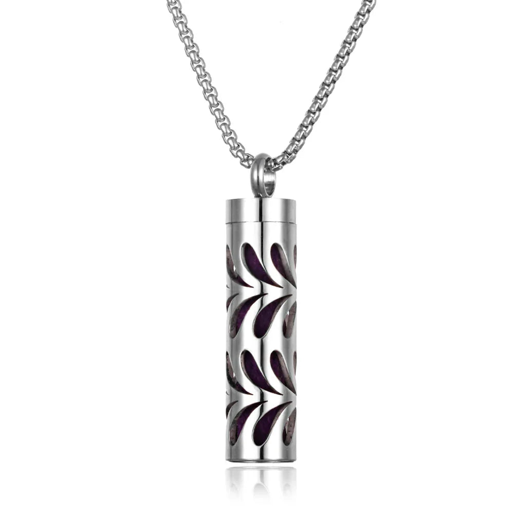 Stainless Steel Aromatherapy Necklace – Oil Diffuser Pendant