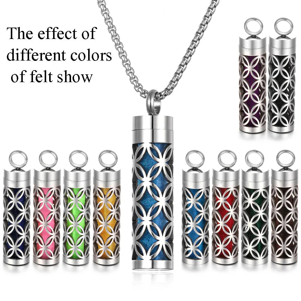 Stainless Steel Aromatherapy Necklace – Oil Diffuser Pendant